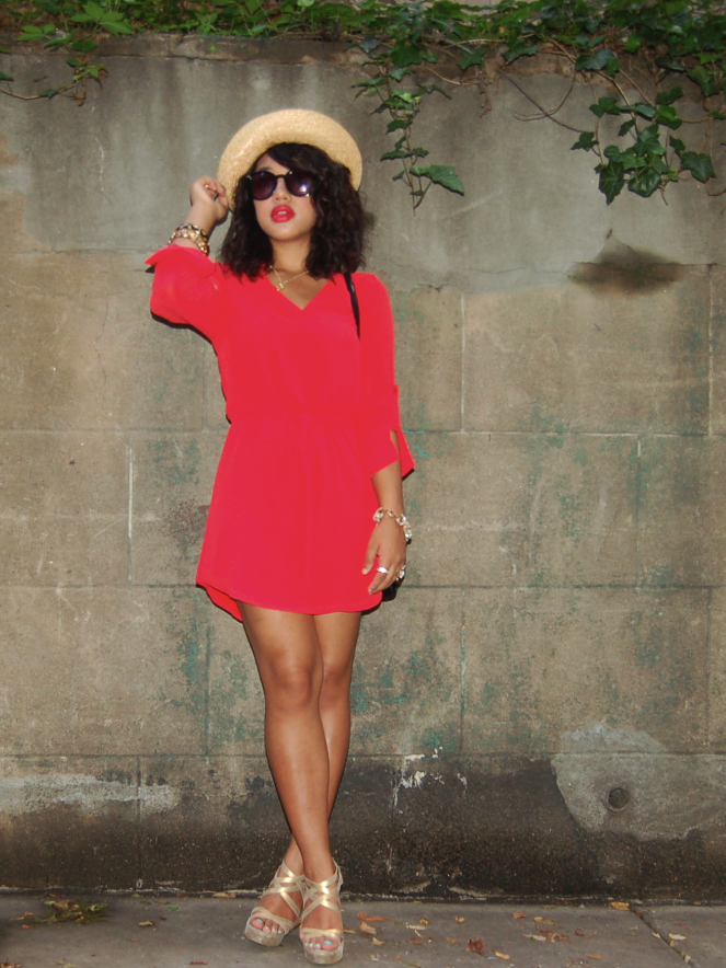 Conservative sales red dress